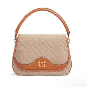 Mark Cross classic fabric trimmed  leather